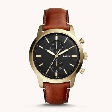 FOSSIL Townsman FS-5338 Chronograph Original Jam Tangan Pria Brown Blue