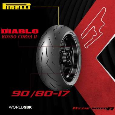 PIRELLI DIABLO ROSSO CORSA 2 / CORSA II SOFT COMPOUND BAN RACING TUBELESS UKURAN 90/80-14 | 90/80-17 | 100/80-17 | 110/70-17 ORIGINAL 90/80-17