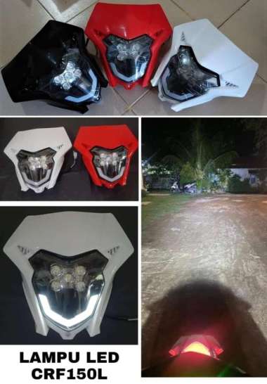 HEADLAMP LAMPU LED CRF 150 ROZ Enduro Tech Merah