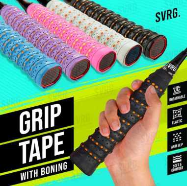 SVRG. Grip Tape Boning - Anti Slip Bone Racket Grip - Badminton - Tennis Hitam