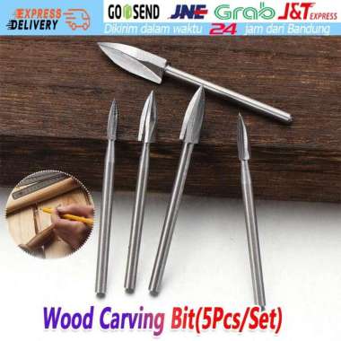 5Pcs/Set Mata Bor Ukir Kayu 3Mm Mata Bor Kikir Ukir Kayu Wood