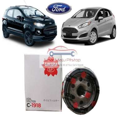 Sakura C-1918 Original Filter Oli / Saringan Oli Mobil FORD FIESTA & FORD ECOSPORT & FORD FOCUS & VO