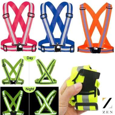 Rompi safety Karet Safety Vest Scotligh reflective Rompi V Proyek orange