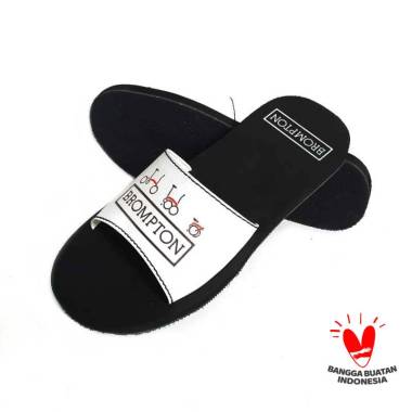 Raqilla Sandal Selop Pria Motif Sepeda Brompton 40 Brompton Putih