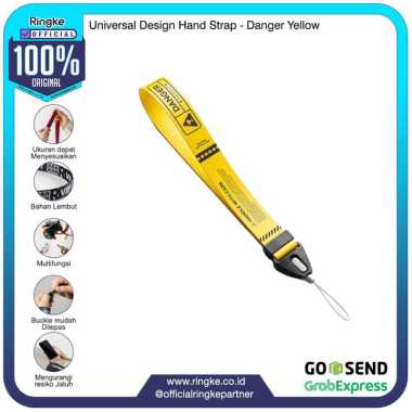 Ringke Hand Strap Danger Yellow Tali Gantungan HP Lanyard Kunci Wrist