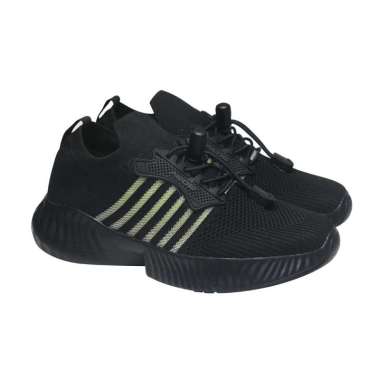 Precise Flexnit Venom JT Sepatu Sporty Sekolah Anak - All Black 31 Hitam
