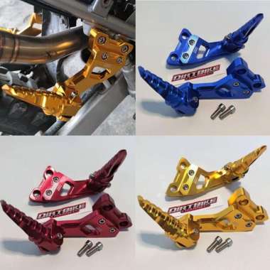 Footstep Belakang KLX 150 FULL CNC Pijakan Kaki Belakang KLX DT 150 Biru