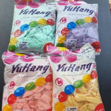 Balon Latex Macaroon Pastel Merk Yuhang 1 Pak Isi 100 Macaron Abu-abu