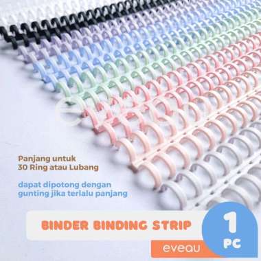 Binder Binding Strip 30 Ring Plastik A5 B5 A4 Pengait Kertas Loose Leaf Buku DIY Build Your Own Bind