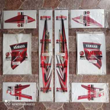Stiker Striping Jupiter Z Burhan CW 2006 Merah Marun Hitam Original