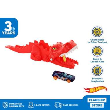 Hot Wheels Dino Launcher Playset - Mainan Trek Mobil Balap