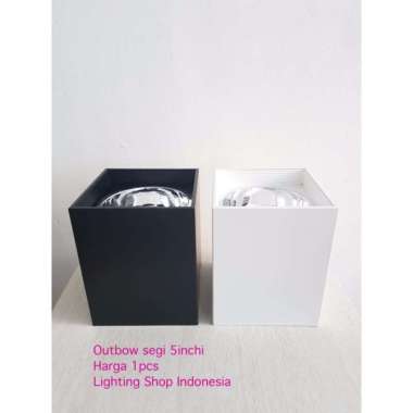 Lampu Downlight Outbow Segi 5In Lampu Dinding Fiting E27 5 Inch Body putih