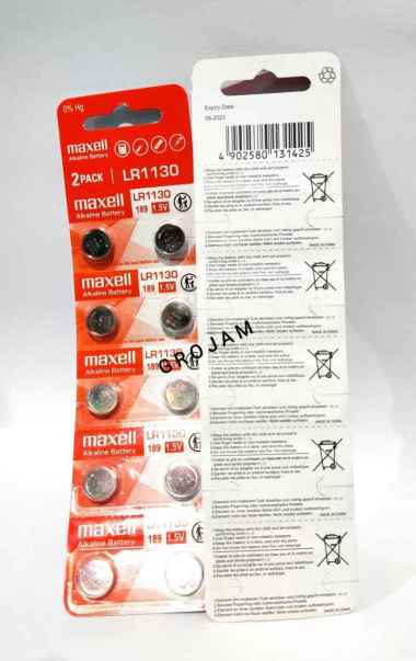 Baterai Batre Battery Batere Maxell LR1130 LR 1130 AG10 AG 10 Original