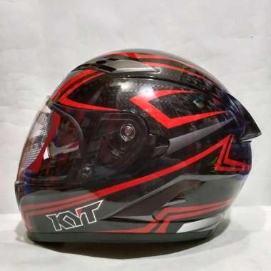 HELM KYT FALCON 2 CARBON BLACK RED HELM FULL FACE L