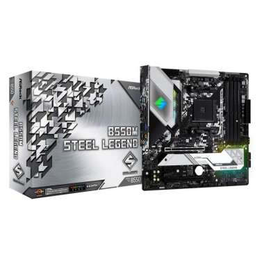 ASROCK B550M B 550M Steel Legend AMD Socket AM4 Motherboard Hitam