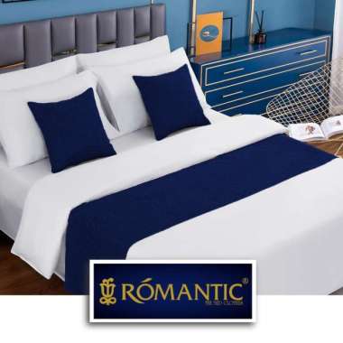 Bed Runner / Selendang kasur Navy by ROMANTIC standard Hotel minimalis Multicolor