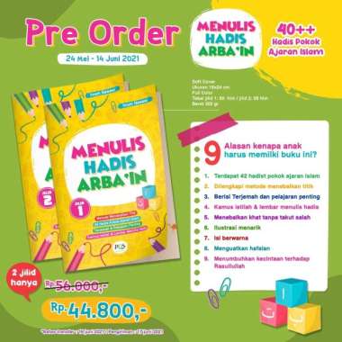 Buku Menulis Hadis Arbain Aktivitas Anak Muslim Imam Nawawi