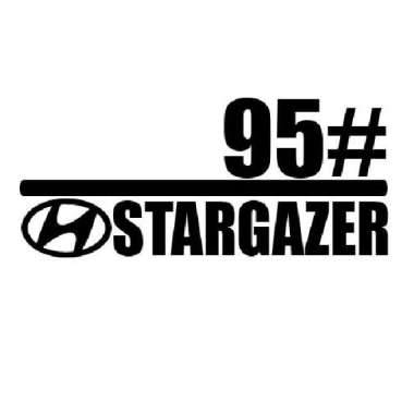 Tank Cover Hyundai Stargazer Stiker Tutup Tangki Fuel RON 92 Hitam