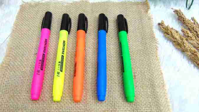 STAB-MONTANA ecer 1pcs PENA PENANDA WARNA HIGHLIGHTER COLOUR MONTANA WARNA WARNI Orange