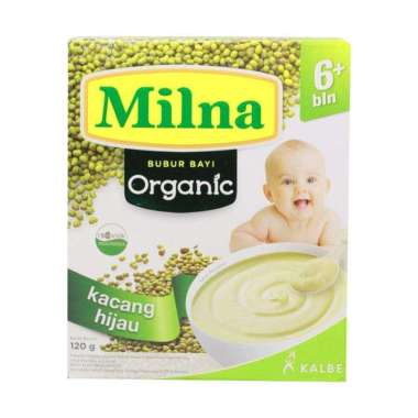 Promo Harga MILNA Bubur Bayi Organic Kacang Hijau 120 gr - Blibli