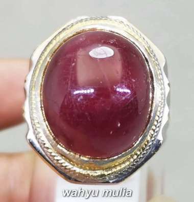 Cincin batu Ruby Merah Delima Asli Kode 2060 Merah