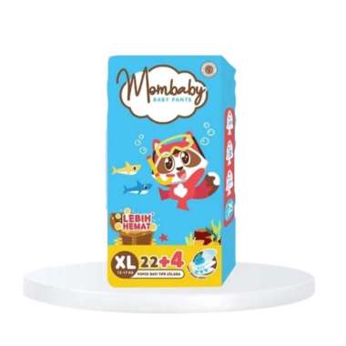 MOMBABY BABYPANTS DIAPERS XL 22 + 4