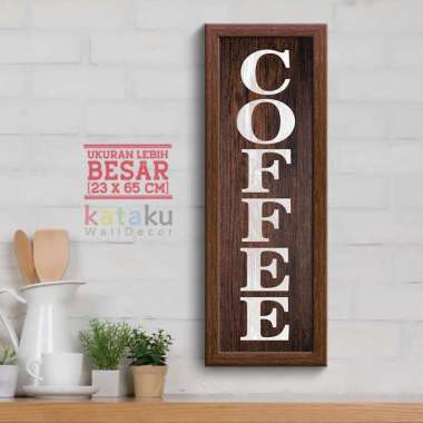 Hiasan Dinding Rustic tulisan COFFEE Sign Pajangan Dinding Wall Decor - coklat