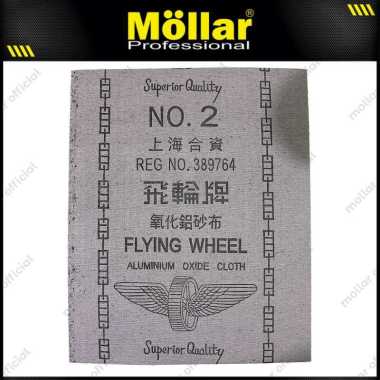 FLYING WHEEL Amplas Besi No. 2 Lembaran Sandpaper Gosok Kain Kertas