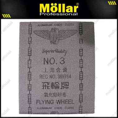 FLYING WHEEL Amplas Besi No. 3 Lembaran Sandpaper Gosok Kain Kertas