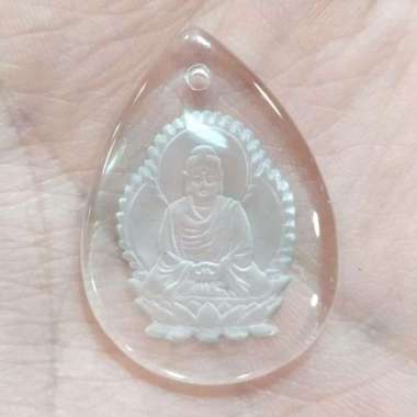 Liontin Kristal Buddha Teardrop