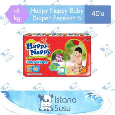 Happy Nappy Baby Diaper Tipe Perekat S isi 40