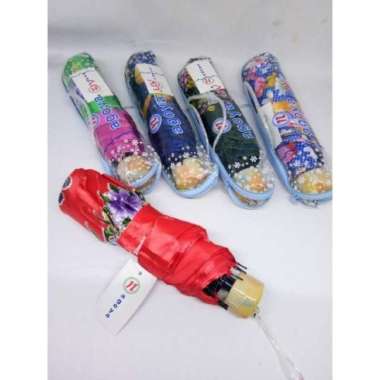 Payung Lipat Merek Nagoya / Payung Lipat Cap Nagoya Sarung Tas Anti UV Merah