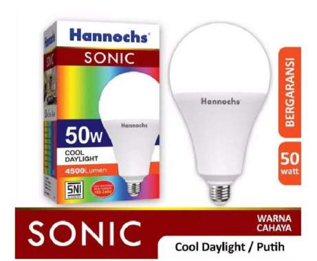 Lampu Led Sonic Hannochs 50w 50 W Watt LED Bulb Hannoch sonic 50watt Sonic 50W PUTIH