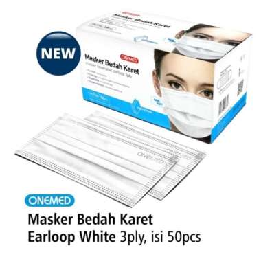 Masker Cantol Onemed PUTIH-Masker Earloop Onemed Putih-BOX