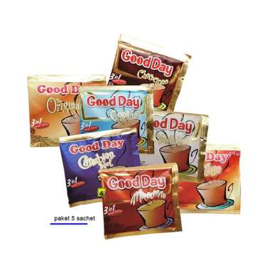 Promo Harga Good Day Cappuccino per 5 sachet 25 gr - Blibli