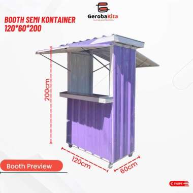 Gerobakita Booth Semi Container Minuman Minimalis
