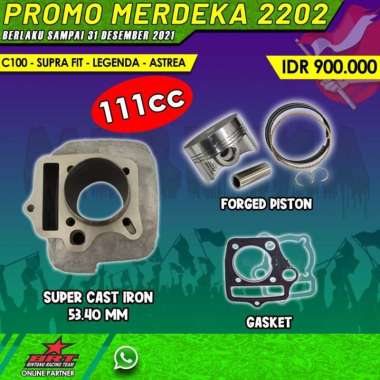 BLOK BORE UP C100 SUPRA FIT WIN ASTREA 53.40 MM BRT