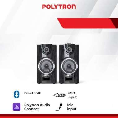 POLYTRON SPEAKER AKTIF PAS8F12 PAS 8F12 PAS 8 F 12 BLUETOOTH KARAOKE USB