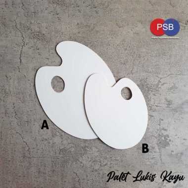 Palet Lukis Kayu Oval / Palet Lukis Melamine / Palet Oval B (21x17cm)