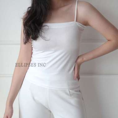 ELLIPSESINC Tank Top Wanita / Emma Square Tank Top LONG L PUTIH