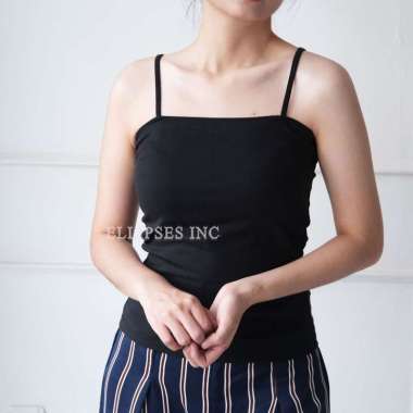 ELLIPSESINC Tank Top Wanita / Emma Square Tank Top LONG L HITAM