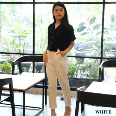 ELLIPSESINC Celana Scuba Editor Pants L PUTIH