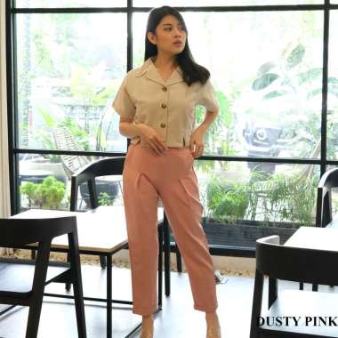 ELLIPSESINC Celana Scuba Editor Pants L KHAKI