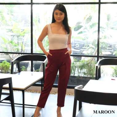 ELLIPSESINC Celana Scuba Editor Pants L MAROON