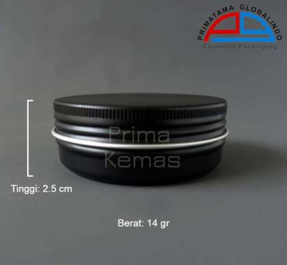Pot Pomade - pot jar Prima Kemas - Pot Jar Aluminium 60 gr Black