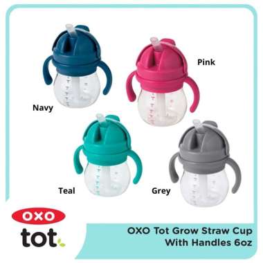 OXO Tot Grow Straw Cup With Handles Botol Minum Anak Navy