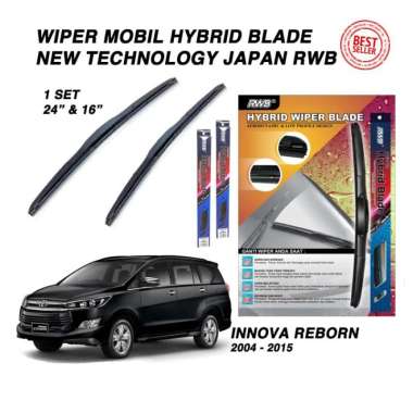 Wiper Mobil Innova Reborn Karet Wiper Zenix Frameless Hybrid Blade RWB Innova Zenix