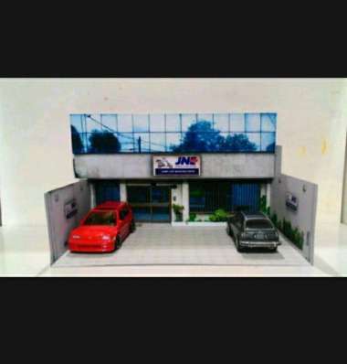 diorama papercraft kantor JNE skala 1/64
