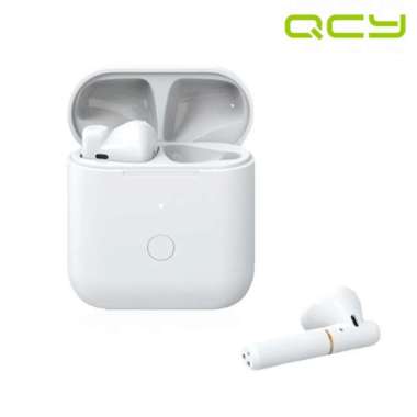 QCY T8 Bluetooth Half In-Ear TWS with Storage Box - White White