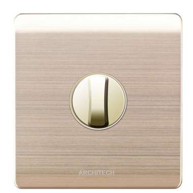 Saklar Dimmer Platinum - Saklar Lampu - Sakelar Hotel - Colokan Listrik - Rose Gold ARCHITECH B9-K09